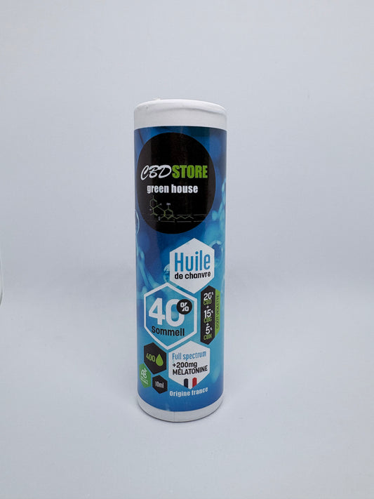 Huile 40% CBD Full Spectrum - Mélatonine